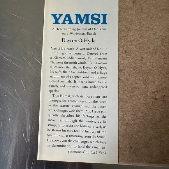 YAMSI by Dayton O. Hyde Vintage Hardcover Nature Ranch Memoir Book Retro Photos - Picture 4 of 10